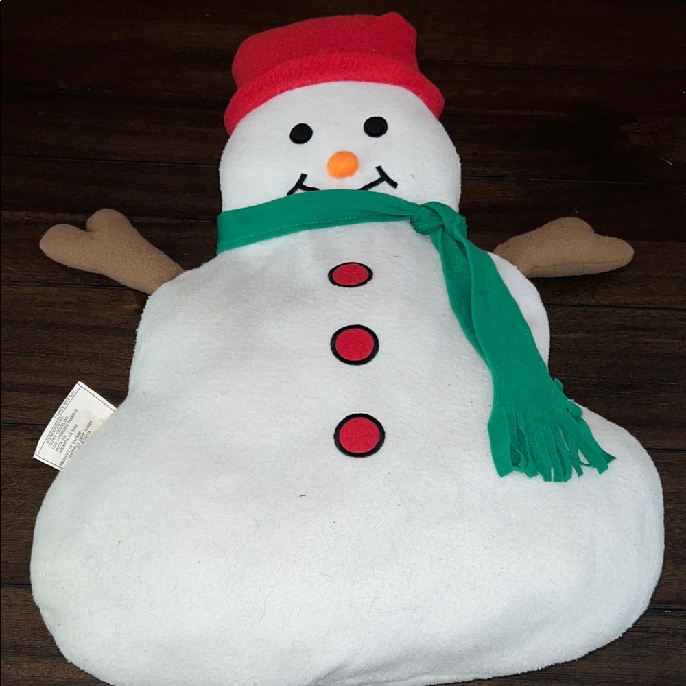 Snowman Fleece Pillow Snuggle Plush